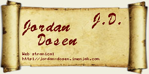 Jordan Došen vizit kartica